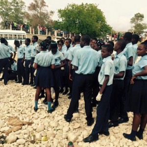 Estudiantes haitianos